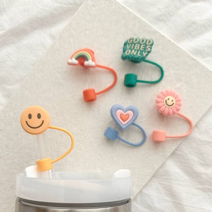 Assorted 40oz Tumbler Straw Covers Toppers - LUCA for wholesale on Faire0