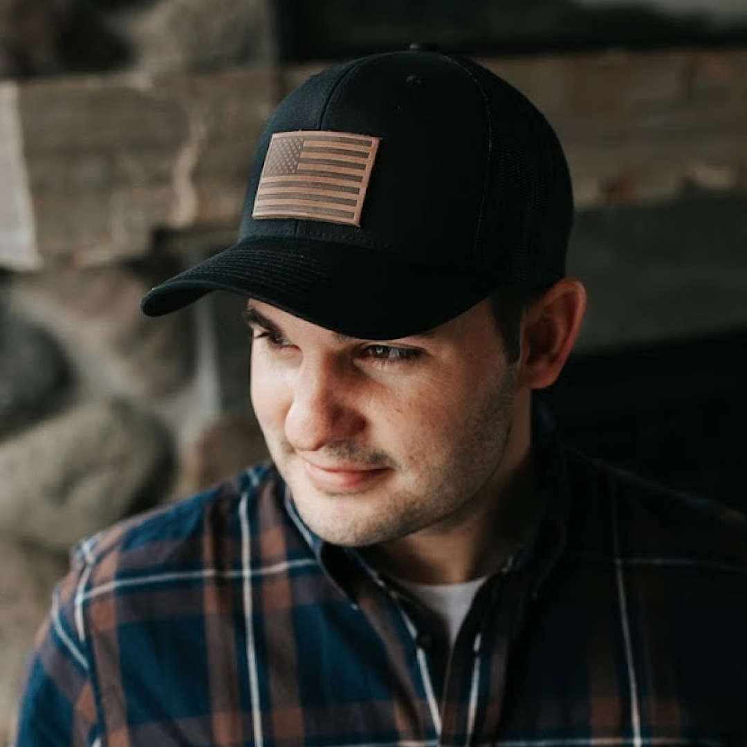 Range Leather Co. - Wholesale Trucker Hat - Unisex - American Flag Hat - Leather Patch Trucker Snapback7