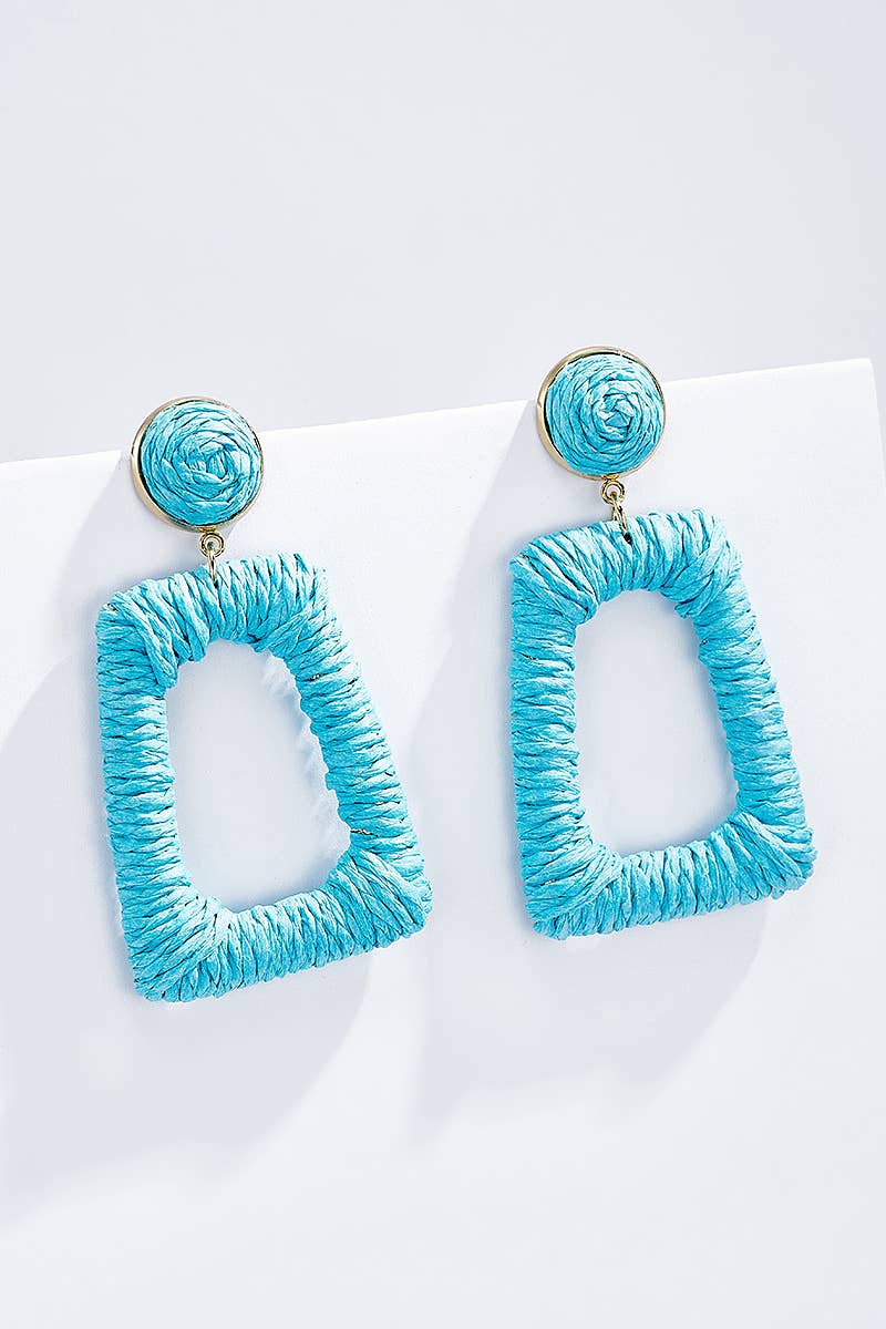 BYREN | ÉLINE L'ATELIER - Wholesale Dangle Earrings - Straw earrings with steel stud 124NN057