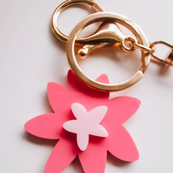 Scrunch Much - Wholesale Keychain - Women's - Keychains - Daisy Flower Acrylic