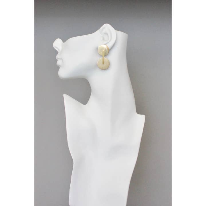 David Aubrey Jewelry - Wholesale Stud/Post Earrings - BKNE66 brass geometric post earrings
