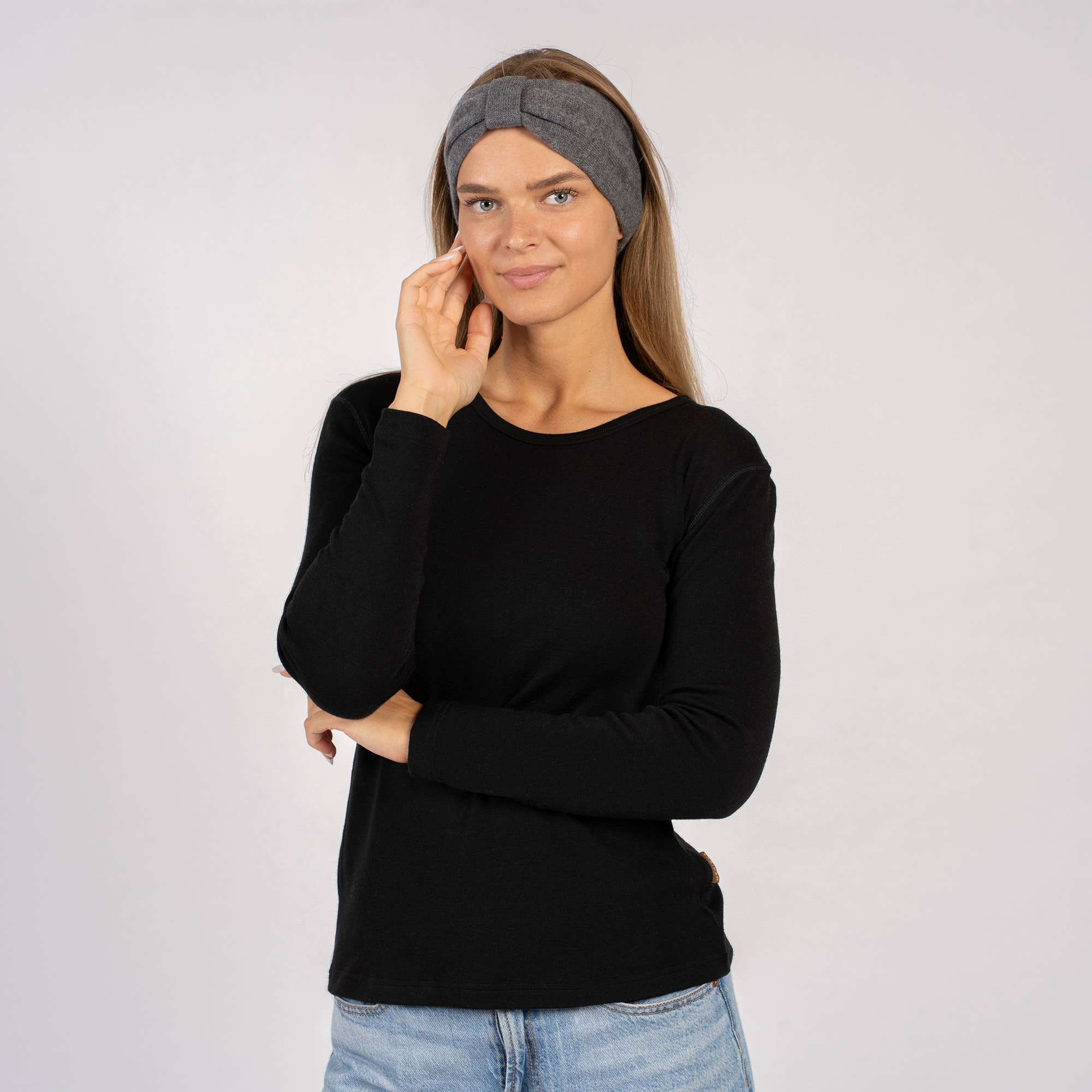 menique - Wholesale Haarband - Dames - Damesgebreide haarband met strik4