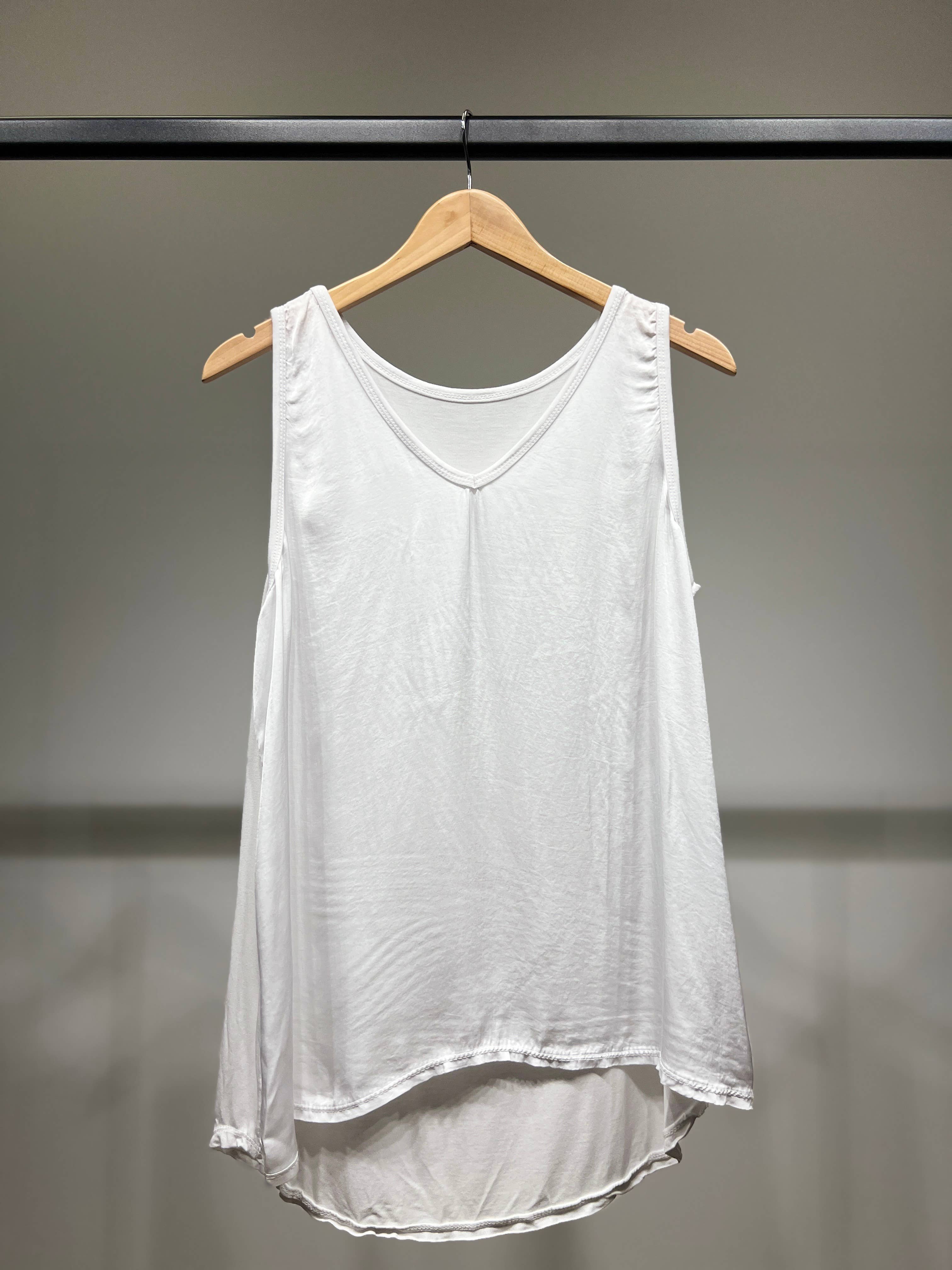 L'Emotion - Wholesale Tunic - Women's - Flared V-Neck Satin Tank Top 100% Viscose8