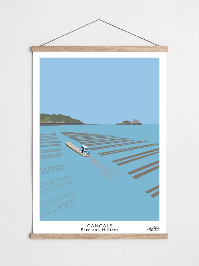 Cancale Poster - Oyster Park for wholesale by Love Paper