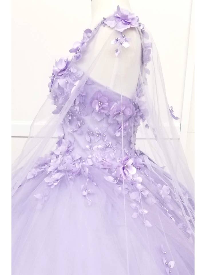 Chicas - Venta al por mayor Vestido de fiesta - Mujer - Vestido de Quinceañera con Flores y Capa Dividida CHF301817