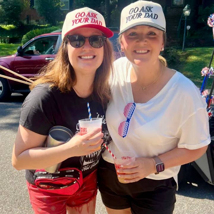 Thirty One Sundays - Wholesale Trucker Hat - Women's - Go Ask Your Dad Two Tone Funny Hat - 3D Puff Embroidered10