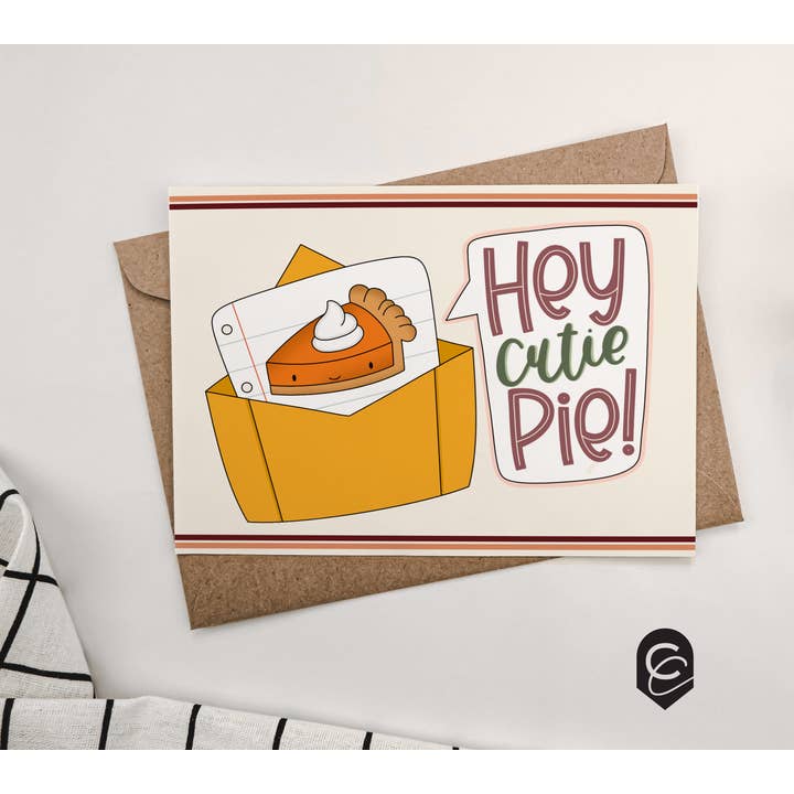 Cutie Pie Card for wholesale by Curiously Cursive