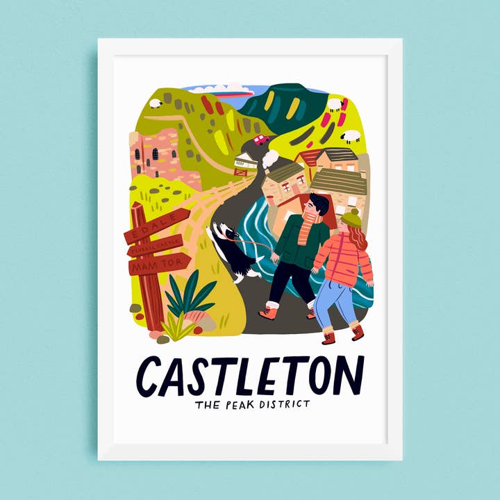 Impressão de Poster de Viagem de Castleton por atacado de Lauren Radley