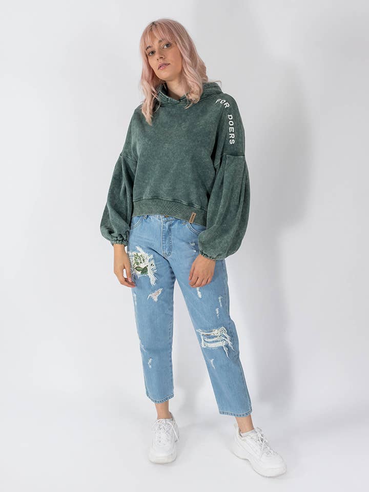 StockNow Unipessoal - Wholesale Hoodie - Women's - Hoodie Washed Green3