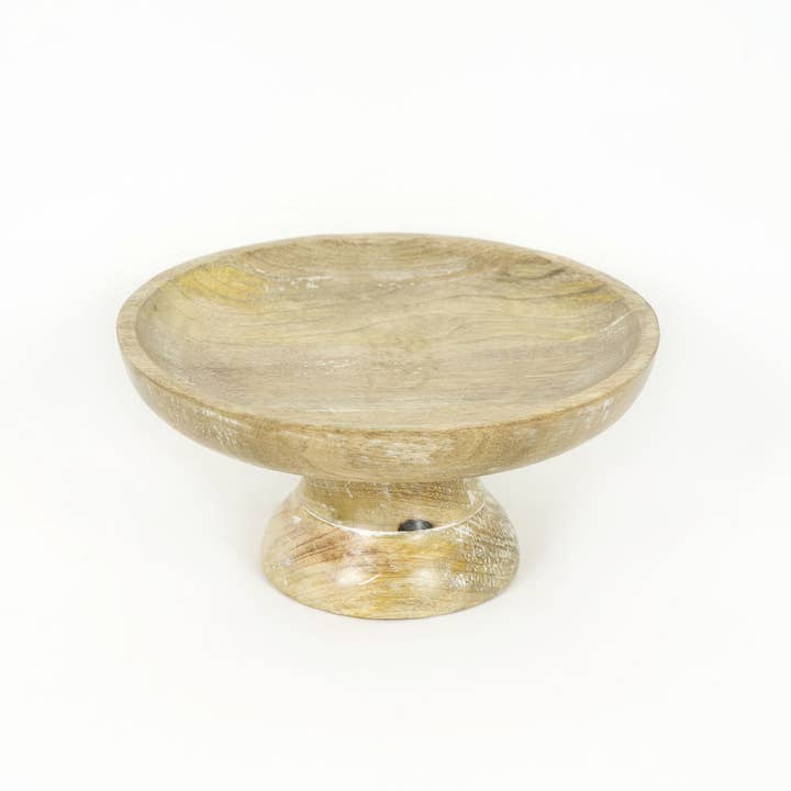 Adams & Co. - Wholesale Decorative Plate/Dish/Bowl - 11536 - 10x5x10 Mango wd pedestal bowl Thanks