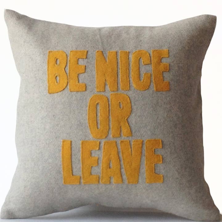 Custom Throw Pillow Cover in Yellow Applique for wholesale by Amore Beauté