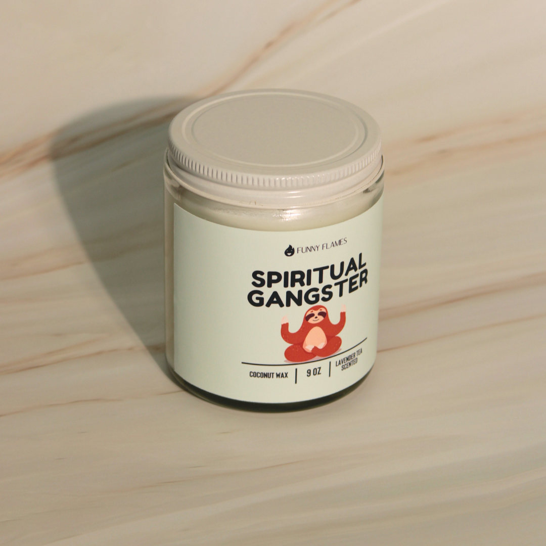 Funny Flames Candle Co - Les Creme - Vendita all'ingrosso Candela in vasetto - Spiritual Gangster - Funny Candle Co, tè profumato alla lavanda3