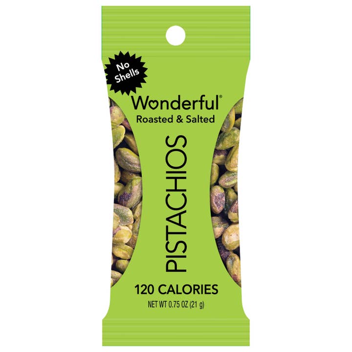 Wonderful Pistachios No Shells Roasted Salted 0.75oz (96pk) for wholesale by Wonderful Pistachios