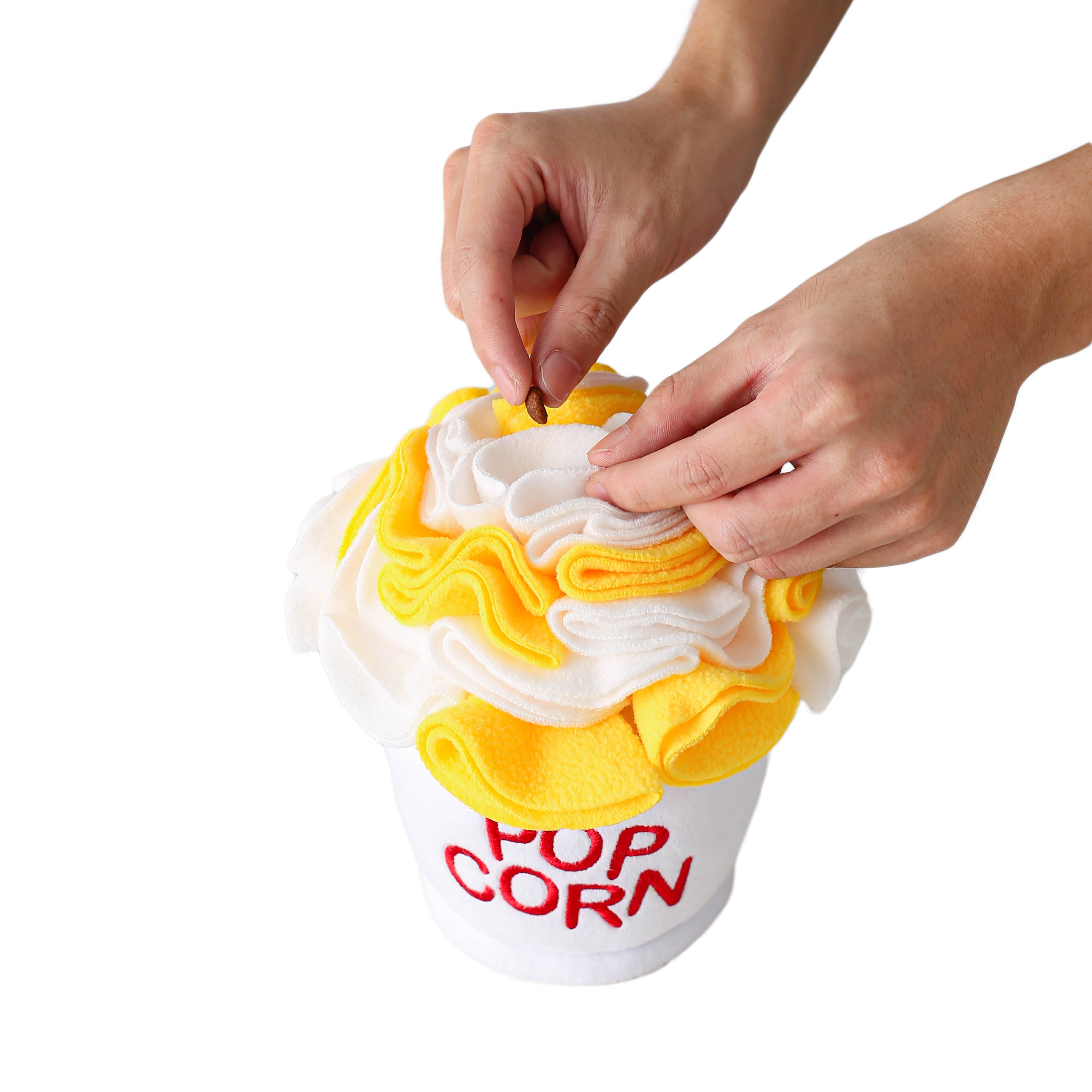 LUFTPETS - Wholesale Pet Plush Toy - Dog - Crinkly Popcorn Snuffle Toy – Treat Puzzle for Dogs & Cats10