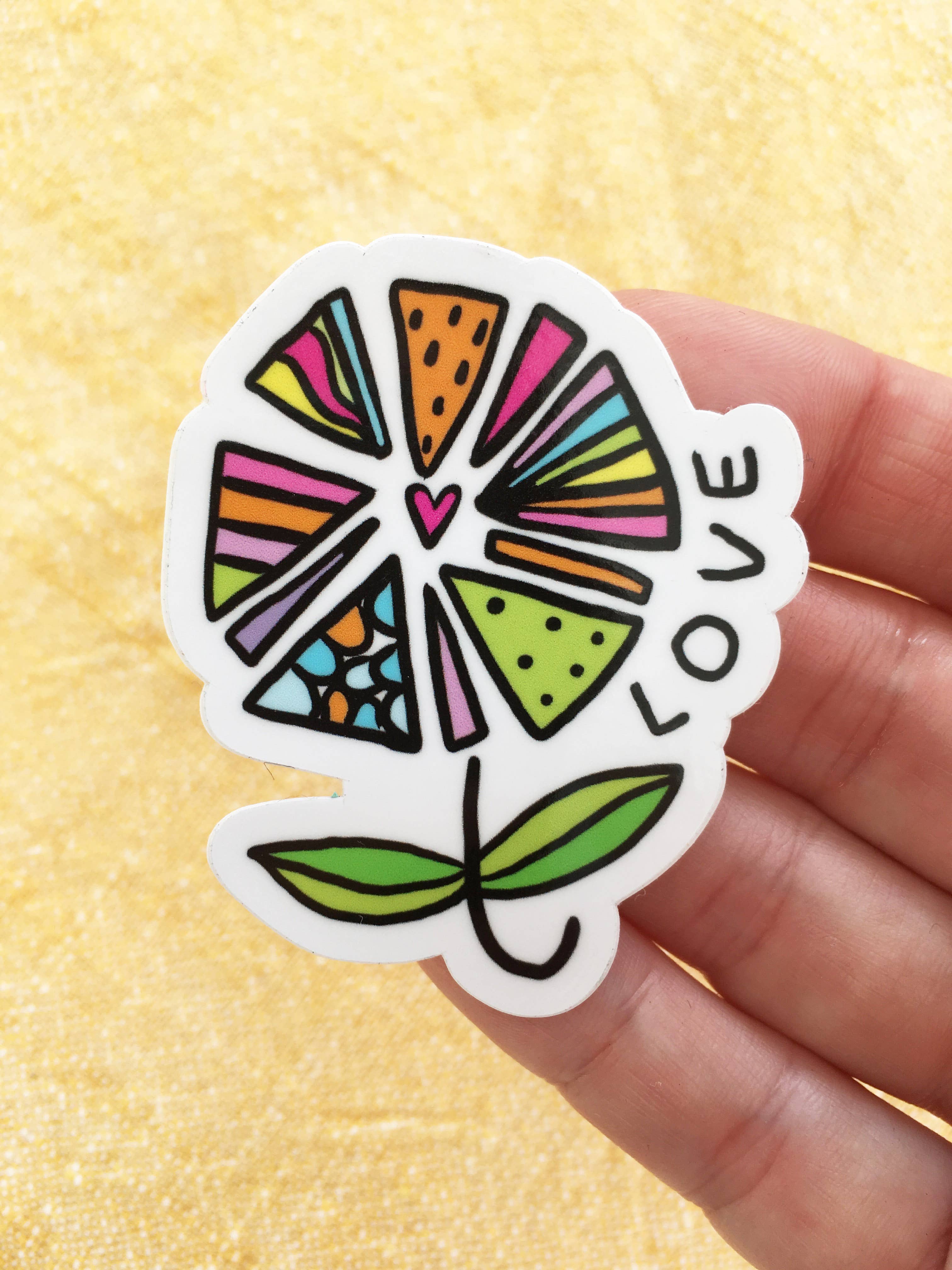 Jenipher Lyn / Nightly Doodles - Wholesale Sticker - Flower Love - Vinyl Sticker1