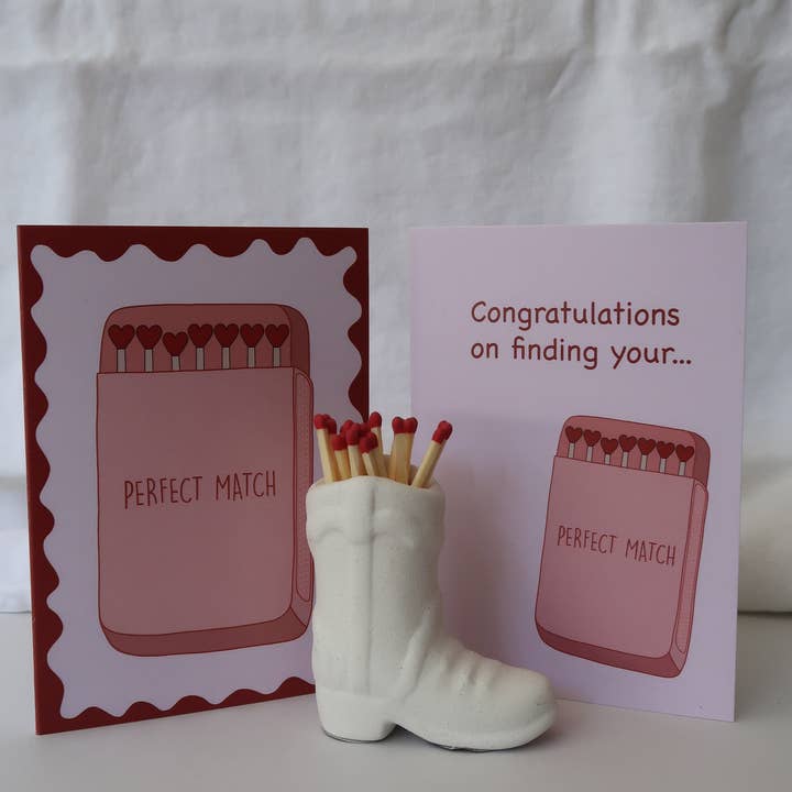 From Rosalie - Wholesale Love Card - Perfect Match LOVE GREETING CARD, anniversary, wedding1