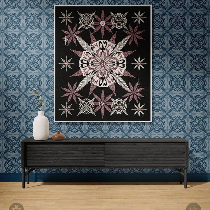 Sean Martorana - Wholesale Throw Blanket - IVI Cannabis and Poppy Floral Jacquard Woven Blanket2