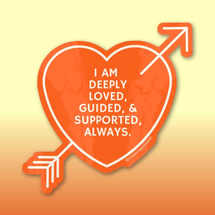 Guided + Supported Vinyl Sticker for wholesale by Moonrise Mindset