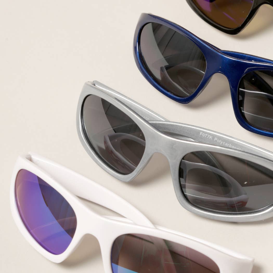  ASSORTED COLOR Kids Trendy Flame Pattern Sunglasses for wholesale on Faire8