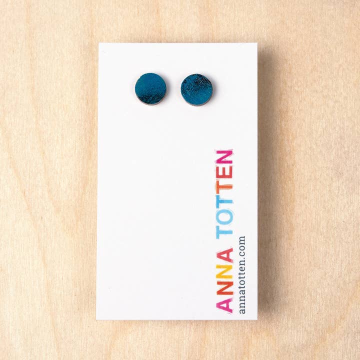 Boucles d'oreilles Circle Micro Stud pour la vente par Anna Totten