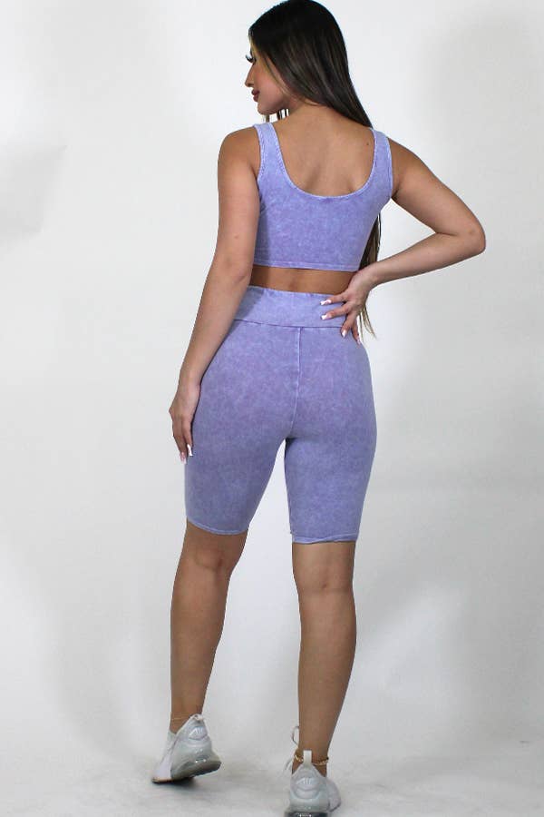 Junie – Großhandel Loungewear-Set – Damen – Mineralgewaschenes Tanktop und Biker Short Set51