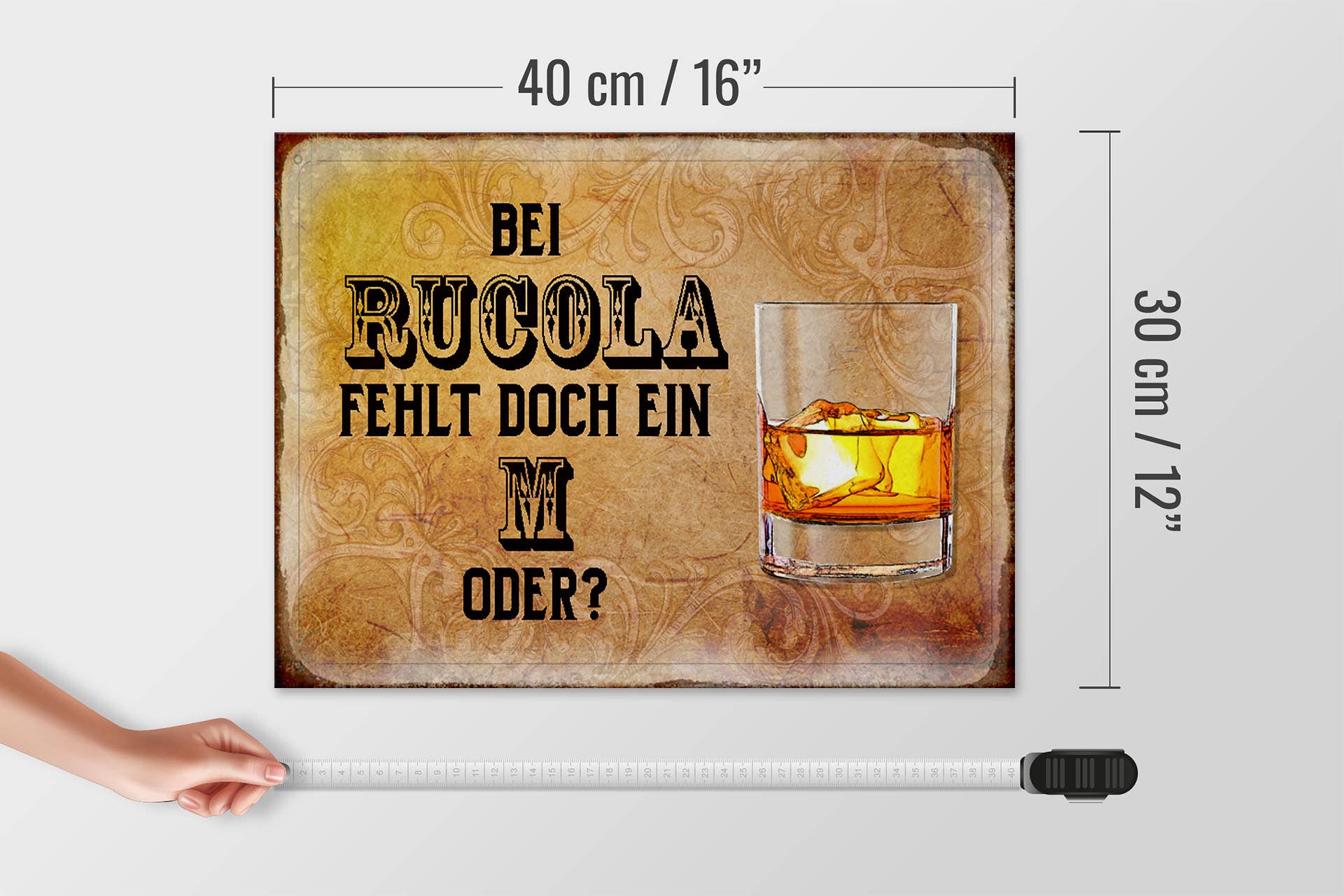 Femer - Wholesale Sign - Arugula wooden sign 40 x 30 cm is missing an M3