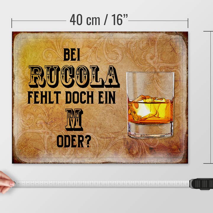 Femer - Wholesale Sign - Arugula wooden sign 40 x 30 cm is missing an M3