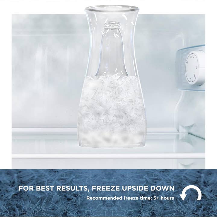 Infinite Basics - Wholesale Beer glass/mug - Freezer Beer Glass, Upside Down Beer Bottle Frozen Cup for Ice Cold Drinks (Double Walled Insulated) Great Gift for Beer Lovers (Gift Boxed)1