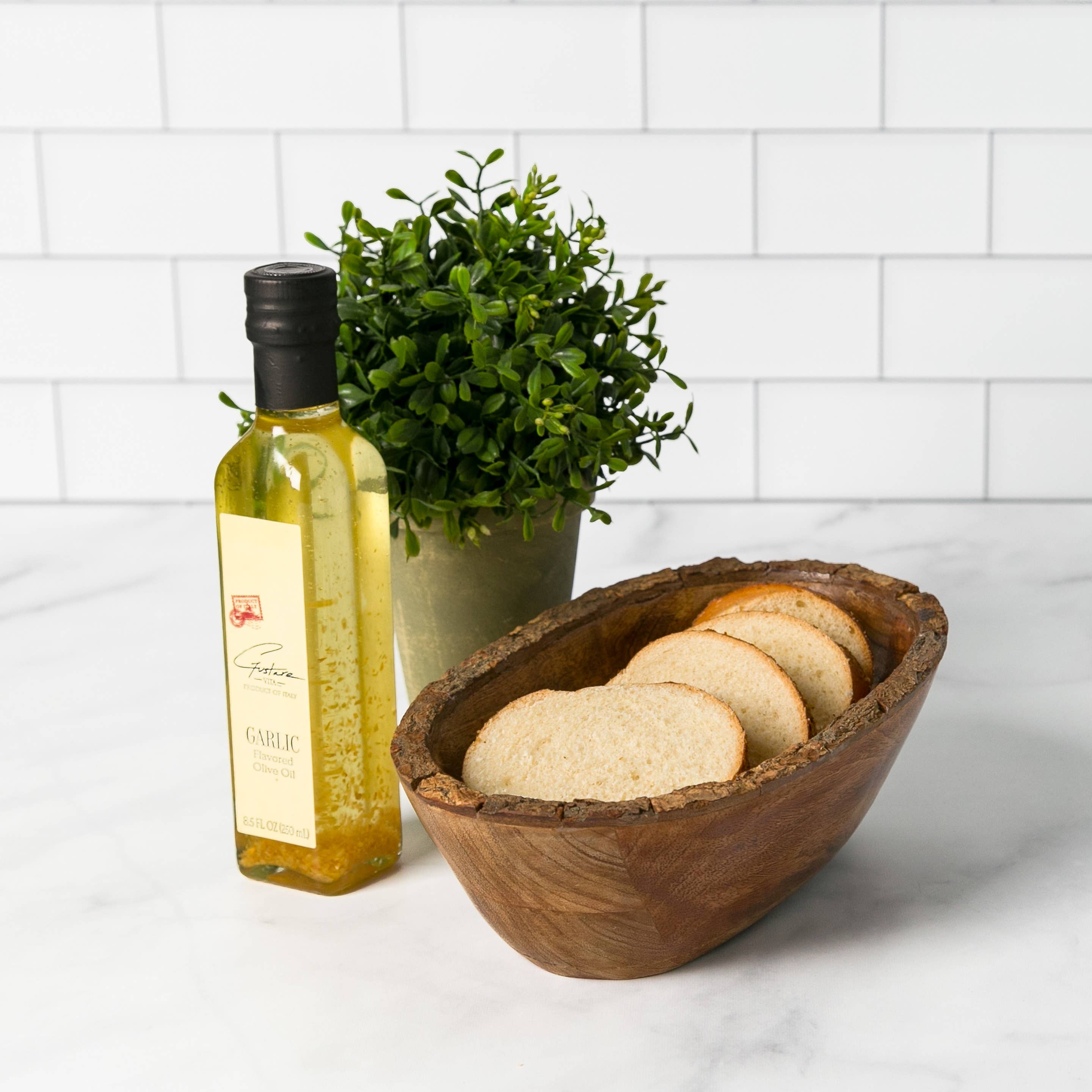 Valor Home Goods - Wholesale Serve Bowl - Artisan Wood Bark Oval Bowl Handmade Rustic Decorative 2