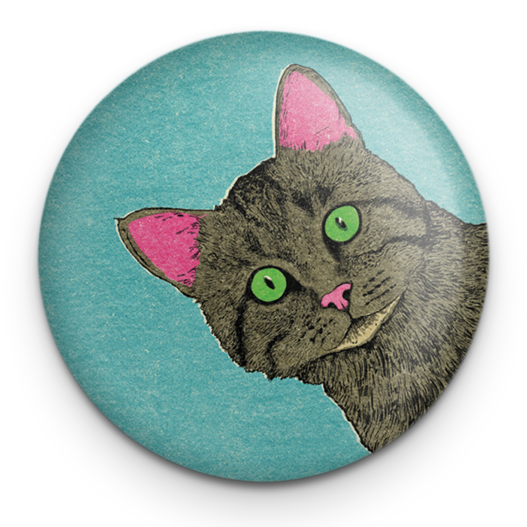 Fawn & Thistle Ltd (US Duties Paid) - Wholesale Compact Mirror - Curious Cat Pocket Mirror | Compact | Makeup Mirror2