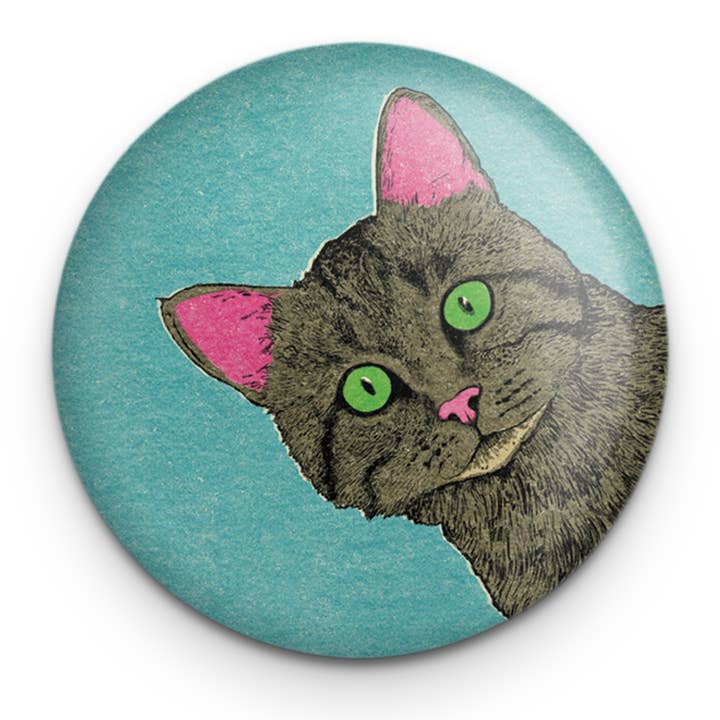 Fawn & Thistle Ltd (US Duties Paid) - Wholesale Compact Mirror - Curious Cat Pocket Mirror | Compact | Makeup Mirror2