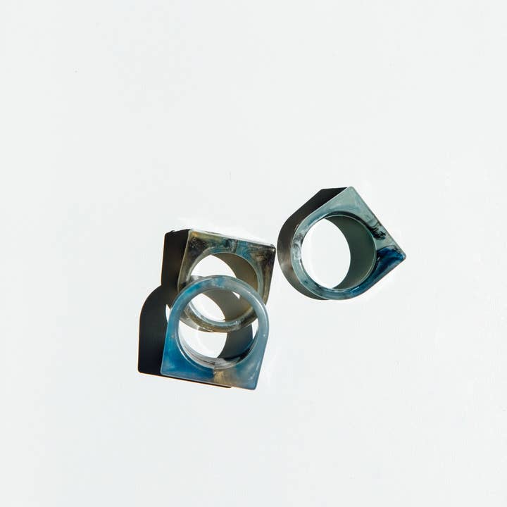 Müll Club - Wholesale Cocktail/gelegenheidsring - The Ring - marmer1