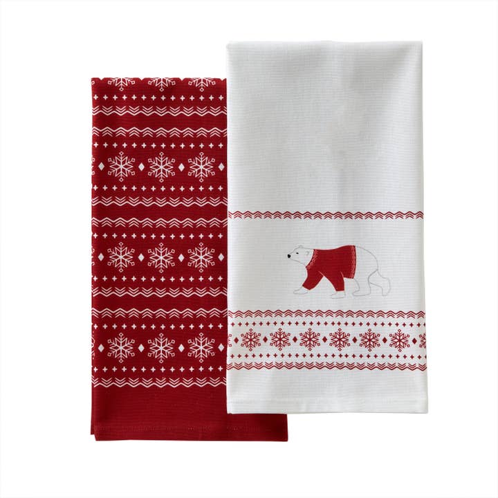 Polar Cove Printed Cotton 2pc Kitchen Towel for wholesale by SKL HOME