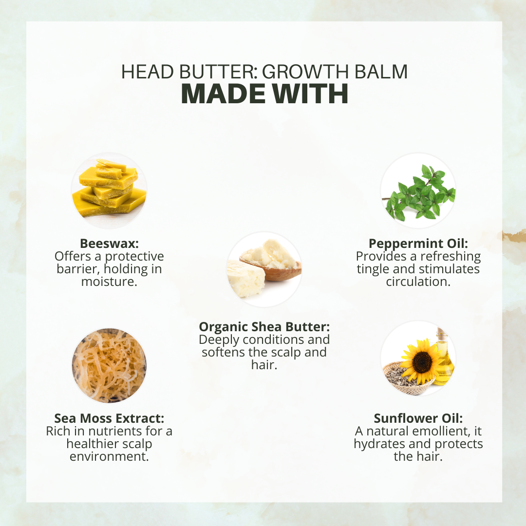 ATANA HEAD SPA, LLC - Wholesale Scalp/Hair Treatment - Head Butter:  Sea Moss & Beeswax Growth Balm2