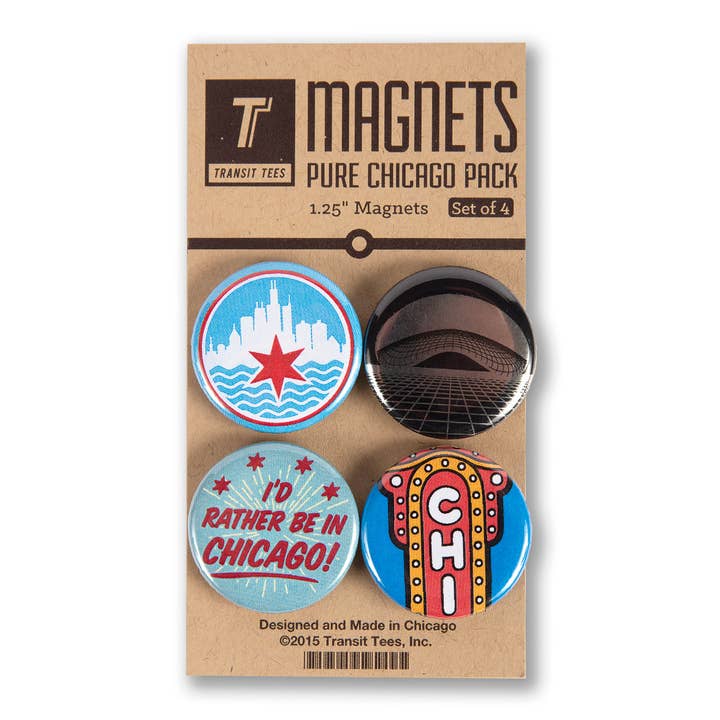 Transit Tees - Wholesale Magnet - Pure Chicago Round Magnet Pack