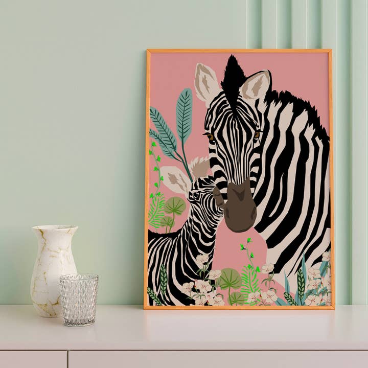 Zebra Love em rosa por atacado de Designs by Karina