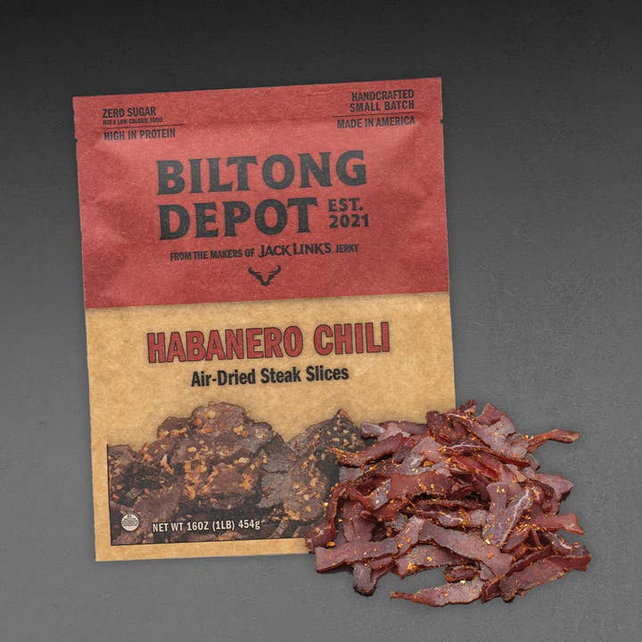 Habanero Chili Steak Slices 8oz for wholesale by Biltong Depot