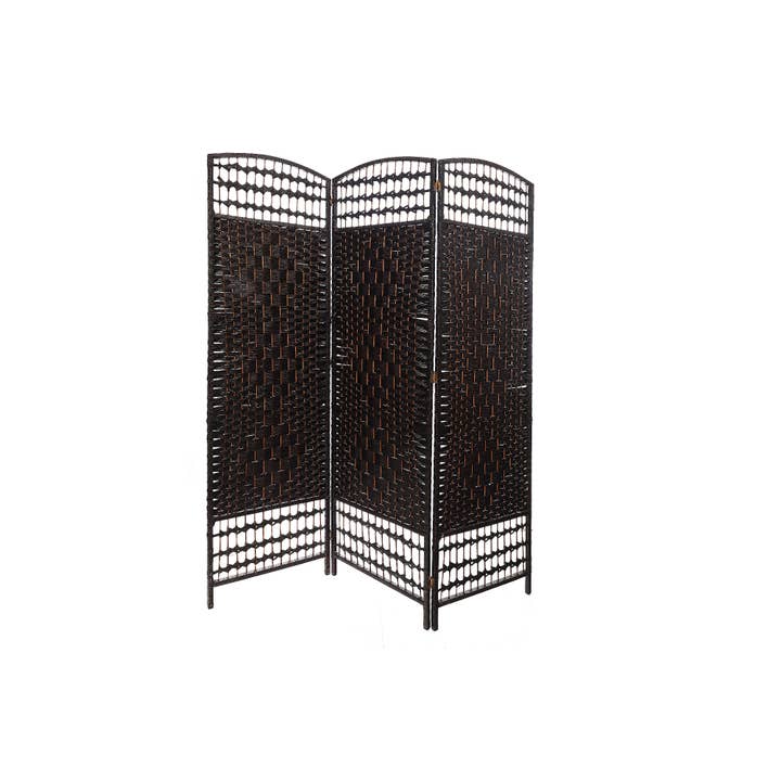 3 Panel Woven Bamboo Screen Basketweave for wholesale by IH Casa Decor