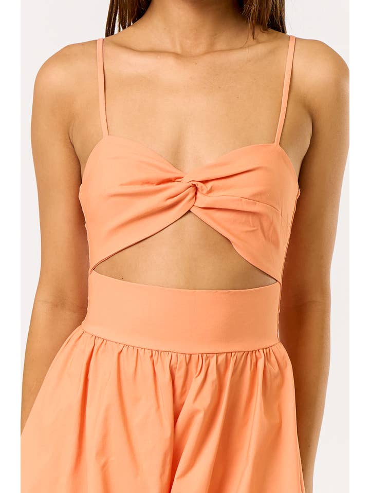 Blue Blush - Wholesale Romper - Women's - BR25862 Front Twist Romper