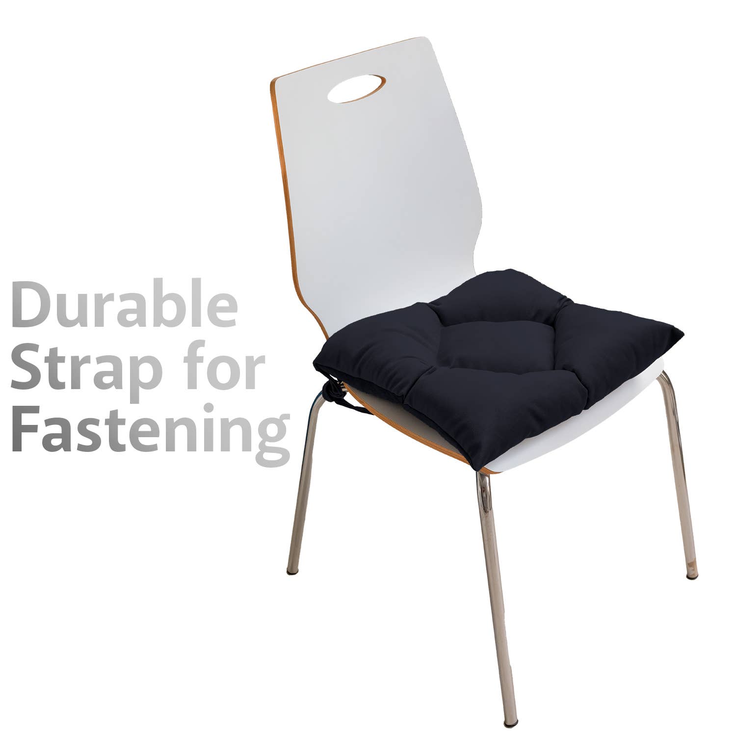 CASASRO - Venta al por mayor Cojines para sillas - CASASRO® Cojines para sillas de comedor | Juego de 4 de 40x40 cm | Tela de terciopelo suave lavable en 9 colores | Cojines con lazos para sujetar40