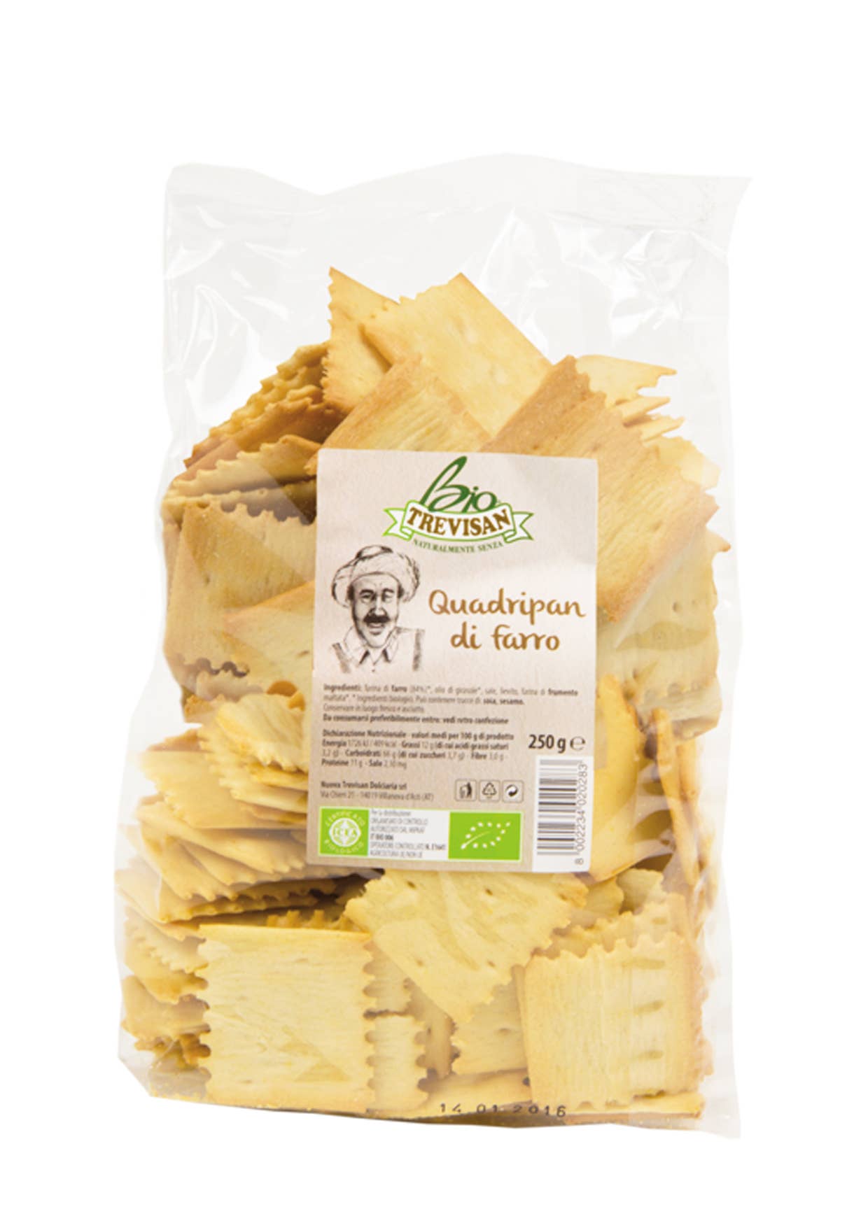 Trevisan - Wholesale Crackers - Organic Spelt Quadripan0