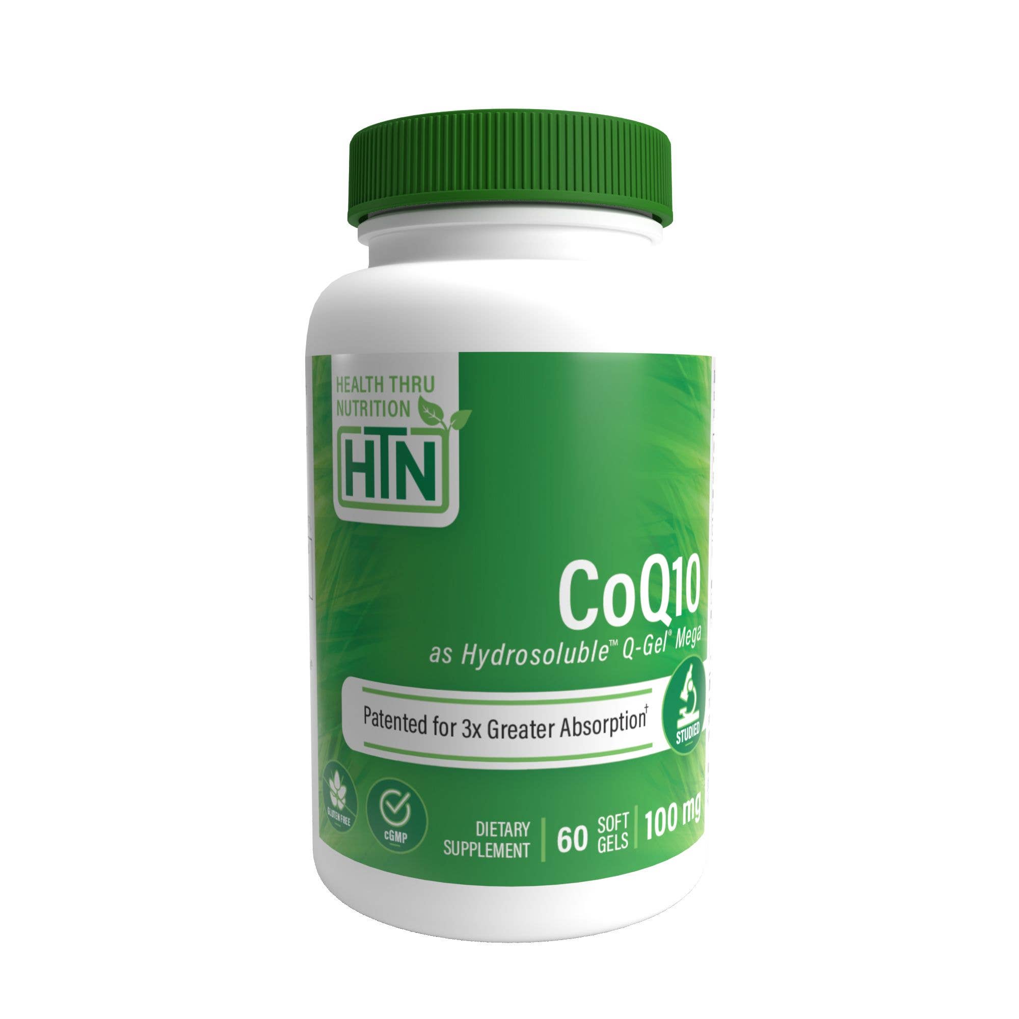 Health Thru Nutrition - Wholesale Oral Supplement/Vitamin - Hydrosoluble™ Coq-10 (as Q-gel® Mega) 100mg 60 Softgels0