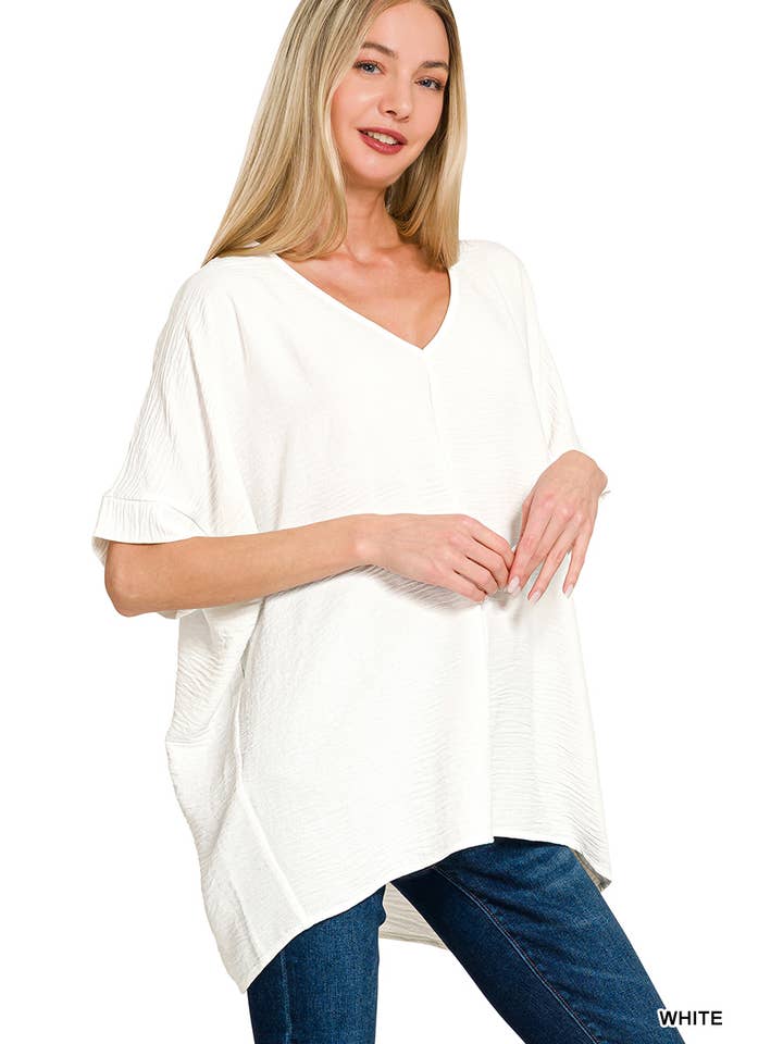 42POPS - Wholesale Blouse - Dames - .Luchtstroom Dolman Korte Mouw Top30