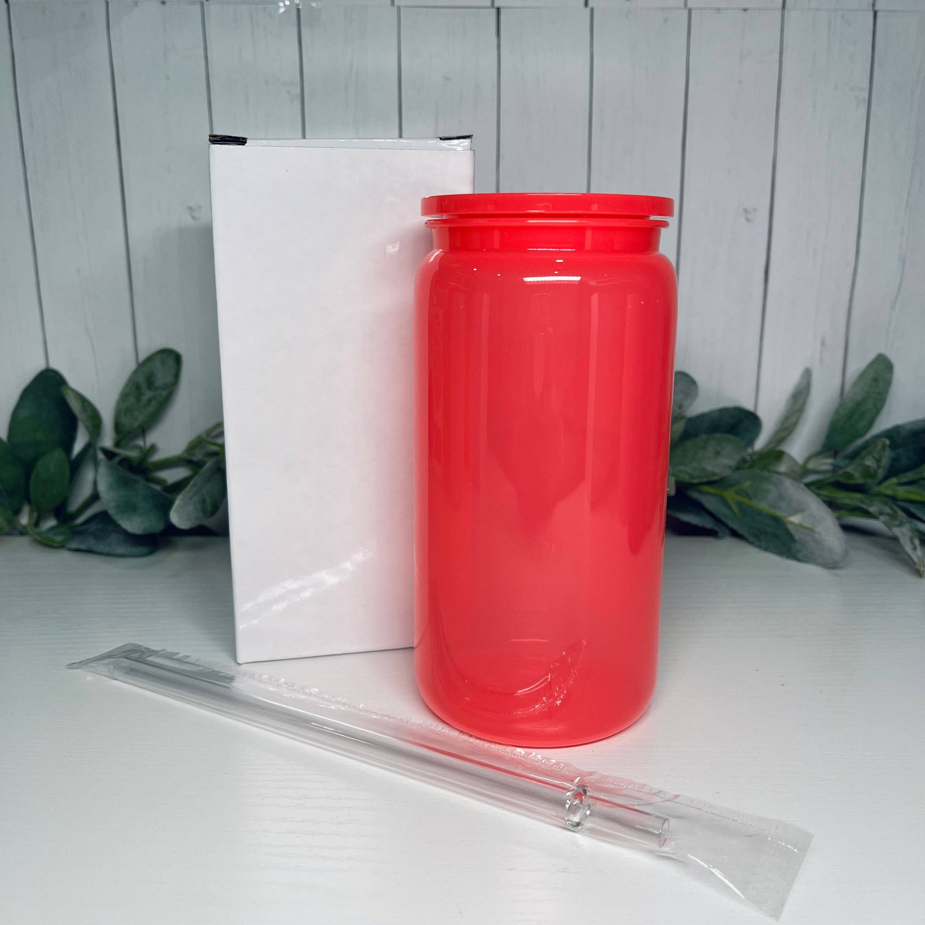 Mint Print Shop & Co - Wholesale Drinkglas/beker - 16oz Pastelkleurig Plastic Blik | Blanco6