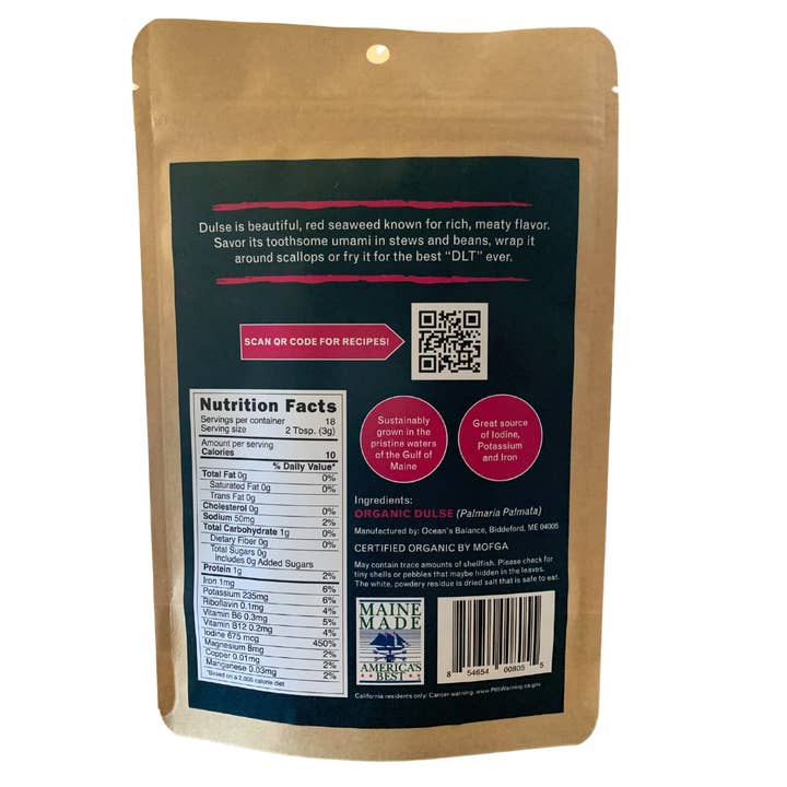 Ocean's Balance - Wholesale Dried/Dehydrated Vegetables - Organic Whole Leaf Dulse1