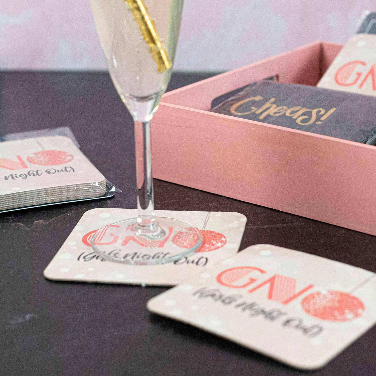 Mod Lounge Paper Company - Wholesale Coasters - Girls Night Out GNO Disco Ball Pink Paper Coasters6