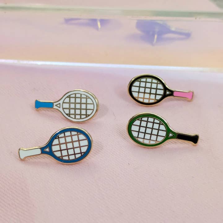 Tennis Racquet Mini Pin for wholesale by Brylliant Design LLC