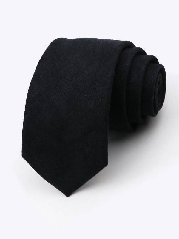 Cravate Noir Homme en Effet Velours «Simon» pour la vente par Unipap's