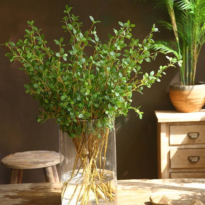 41“ Artificial flower Green leaves branches Faux flower stem for wholesale by ACNITE(We cover U.S. import duties)