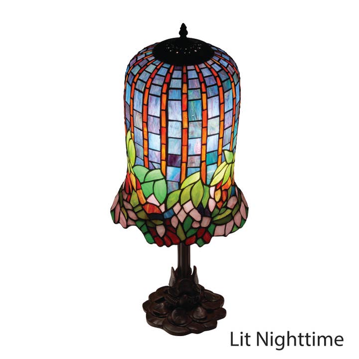 River of Goods - Wholesale Accent/Desk Lamp - 26" Tiffany Stained Glass Table Lamp - Pond Lily Bell Shade8